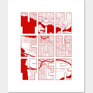 Vancouver, Canada City Map Typography - Oriental Posters and Art